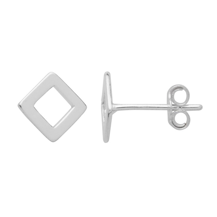 Open Diamond Earstud Sterling Silver