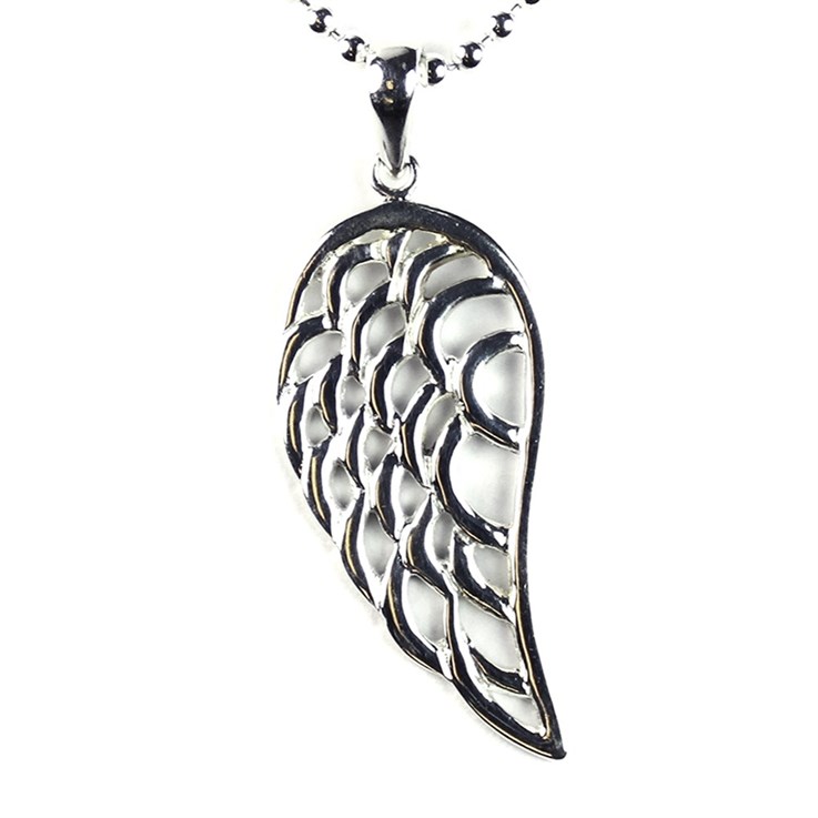 Angel Wing Necklace Sterling Silver