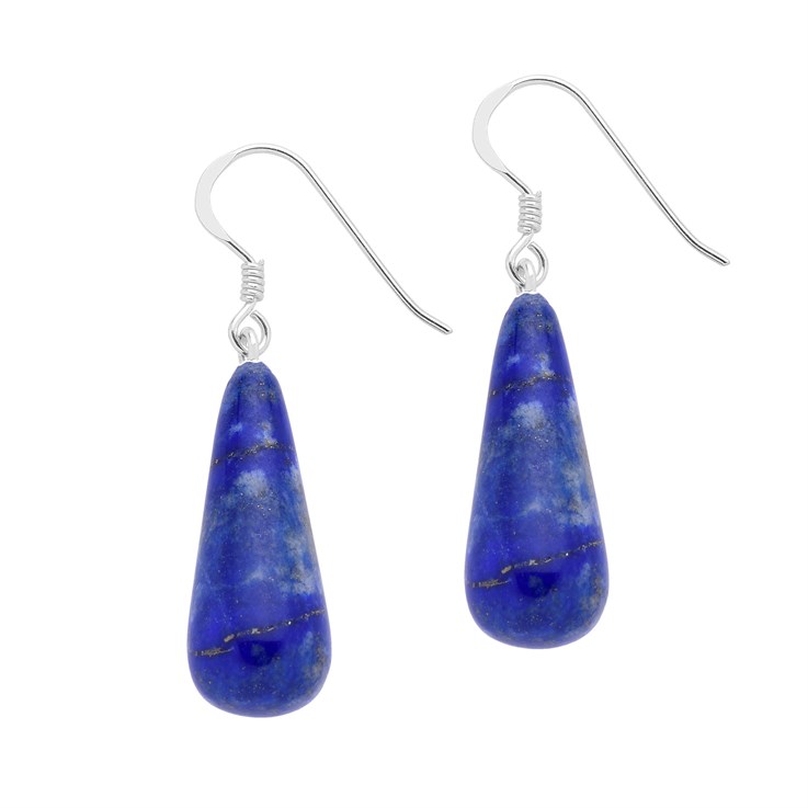 Lapis Tear Eardrop Sterling Silver