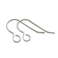 Shepherds Crook Earwire 20 x11mm Sterling Silver (STS)  (Heavy)