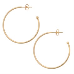 Superior 40mm Ear Hoop & Ball with Scrolls Gold Plated