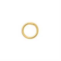 6mm Soldered Jump Ring 0.8mm Gold Plated Sterling Silver Vermeil