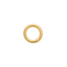 6mm Soldered Jump Ring 1.0mm Gold Plated Sterling Silver Vermeil