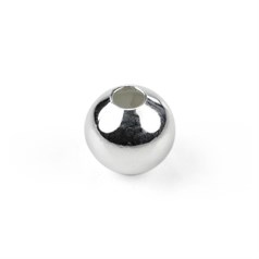 Machine Made Bead 3mm round with 0.90mm hole Sterling Silver (STS)