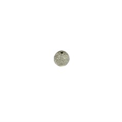 8mm Round 1.25 hole Lazer Finish Bead Sterling Silver (STS)