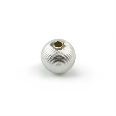 8mm Velvet Cut Bead 2.0mm Hole ECO Sterling Silver