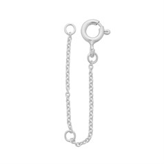 Curb Chain Extender with Trigger Catch 2" with 1" Option Sterling Silver
