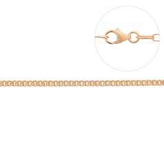 16" Lightweight Curb Chain (link 0.90 x 0.54mm) wire dia 0.25mm Gold Plated ECO Sterling Silver Vermeil