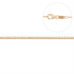 18" Lightweight Box Chain wire dia 0.12mm Gold Plated ECO Sterling Silver Vermeil) (Anti Tarnish)