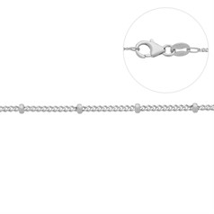 16" Superior Satellite Bead Reduction (Adjustable) Chain ECO Sterling Silver (Anti Tarnish)