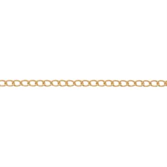 Superior Italian Gold Filled Curb Chain 2.05x3.05x1.1mm Wire Dia 0.4mm  Loose by the Foot