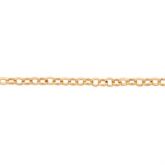 Superior Italian Belcher Chain 0.25 wire dia, 1.65mm round link chain Loose By the Foot Gold Filled