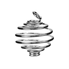 Spiral Pendant 12mm x 8mm Silver Plated