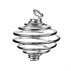 Spiral Pendant Heavy Gauge 25.5mm  Silver Plated