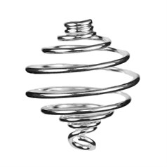 Spiral Pendant Heavy Gauge 18mm x 18mm Silver Plated