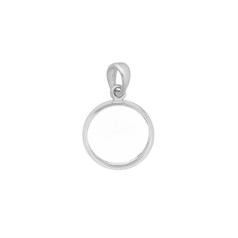10mm Bezel Cup with Bail Sterling Silver