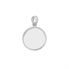 12mm Bezel Cup with Bail Sterling Silver