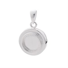 Pendant Cup with Bail to fit 8mm Cabochon Sterling Silver