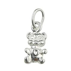 Teddy Bear Shape Charm (10mm) Sterling Silver (STS)