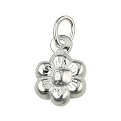 Daisy Shape Charm Pendant (10mm) Sterling Silver (STS)