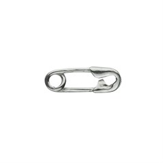 Tiny Safety Pin Charm Pendant 12x4mm Sterling Silver (STS)