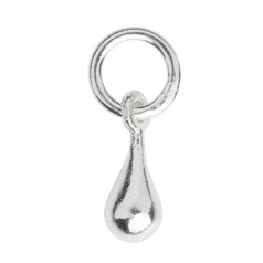 Teardrop 11mm Charm Pendant Sterling Silver