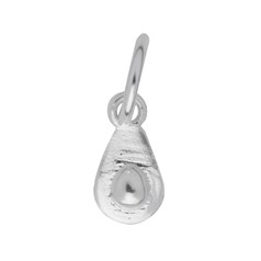 Tiny Avocado 10mm Charm Pendant Sterling Silver