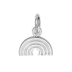 Rainbow 11mm Charm Pendant Sterling Silver