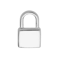 Padlock 15mm Charm Pendant Sterling Silver