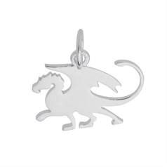 Dragon 19mm Charm Pendant Sterling Silver