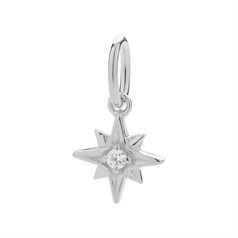 Celestial Star CZ Charm Pendant Sterling Silver