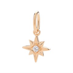 Celestial Star CZ Charm Pendant Gold Plated Sterling Silver Vermeil