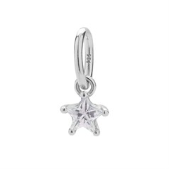 Twinkling Star CZ Charm Pendant Sterling Silver