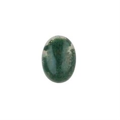 14x10mm Green Moss Agate Gemstone Cabochon