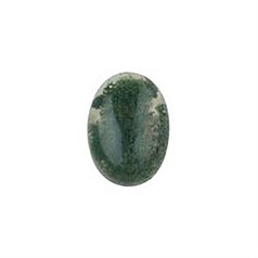 18x13mm Green Moss Agate Gemstone Cabochon