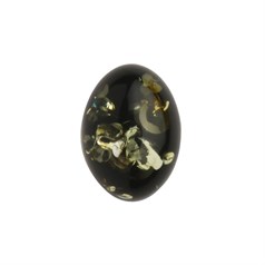 18x13mm Green Amber Gemstone Cabochon