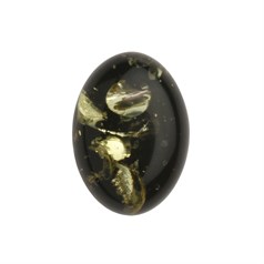 25x18mm Green Amber Gemstone Cabochon