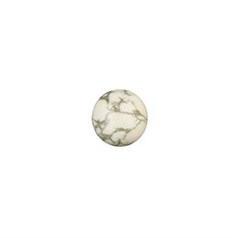 8mm White Howlite Gemstone Cabochon