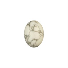 14x10mm White Howlite Gemstone Cabochon