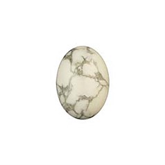 18x13mm White Howlite Gemstone Cabochon