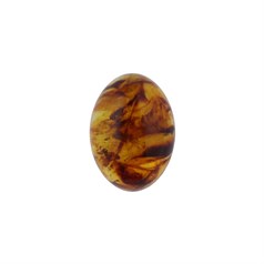 18x13mm Pressed Amber Gemstone Cabochon