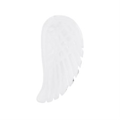 Rock Crystal (Carved Both Sides) Angel Wing 35x16mm Top Drilled