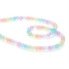 6mm Round Gemstone Bead Rainbow Selenite 40cm Strand