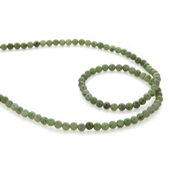 4mm Round Gemstone Bead Jade Light 40cm strand