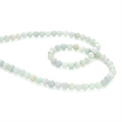 6mm Round Gemstone Bead Burmese Jade 40cm Strand