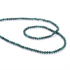 3mm Facet Round Gemstone Bead Malachite 40cm strand