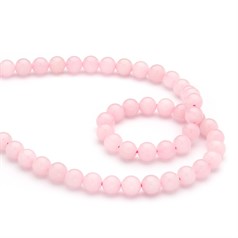 8mm Round gemstone bead Rose Quartz 40cm strand