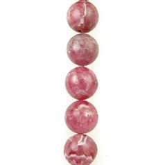 7.5-8mm Round gemstone bead Rhodochrosite 40cm strand