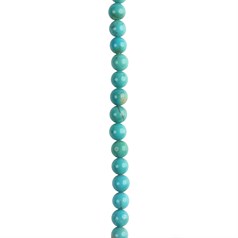 5mm Round A  Quality Turquoise Natural Green / Blue 40cm