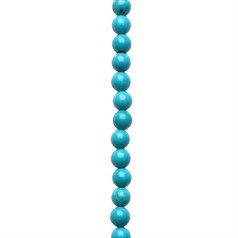 6mm Round gemstone bead Turquoise (Natural Enhanced) Green 40cm strand